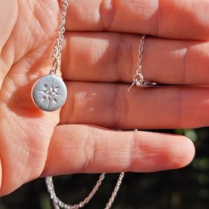 Sterling Star Diamond Necklace